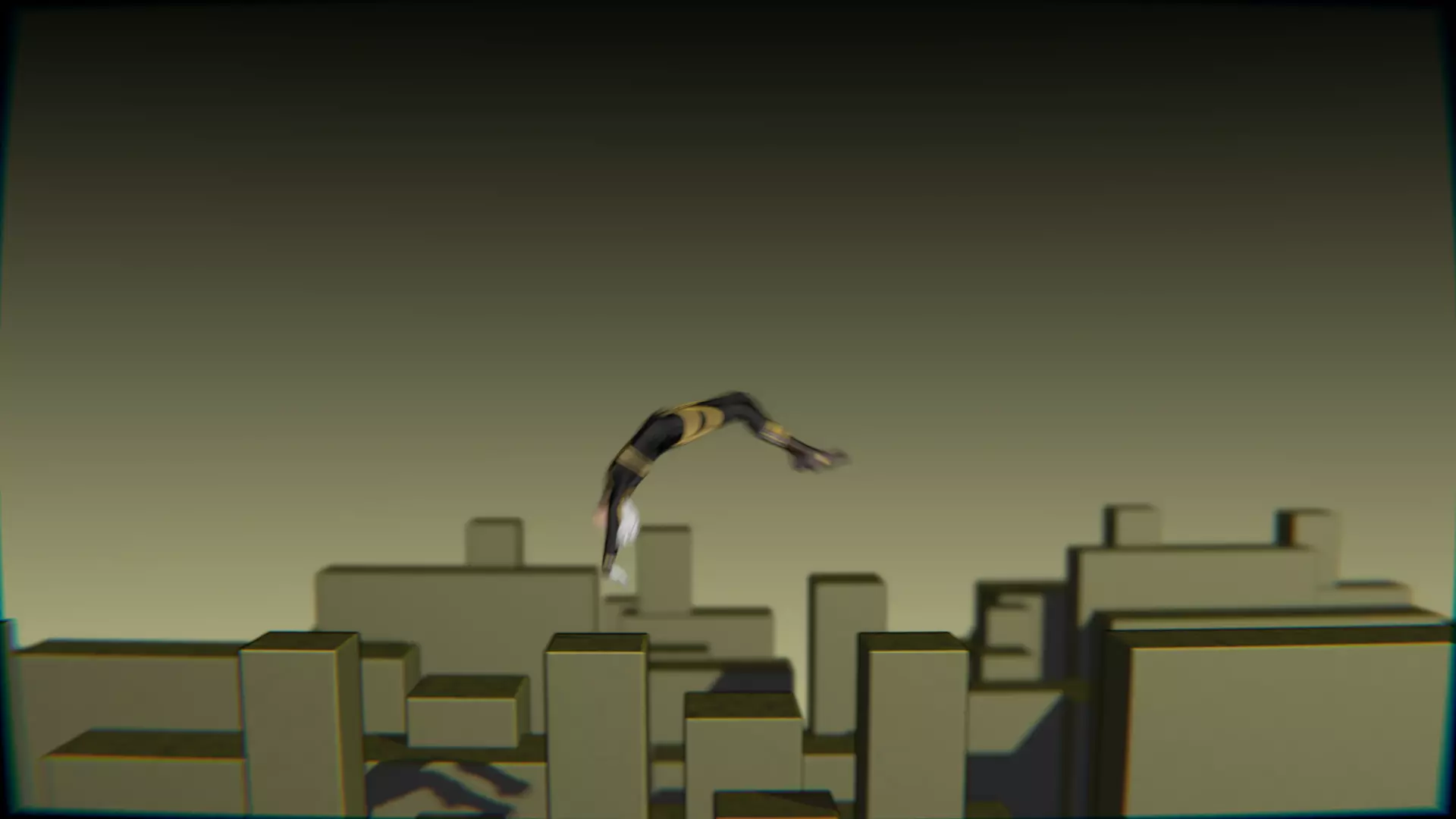 Neko Male Character Acrobatic Stunt animation Low-poly 3D model_33