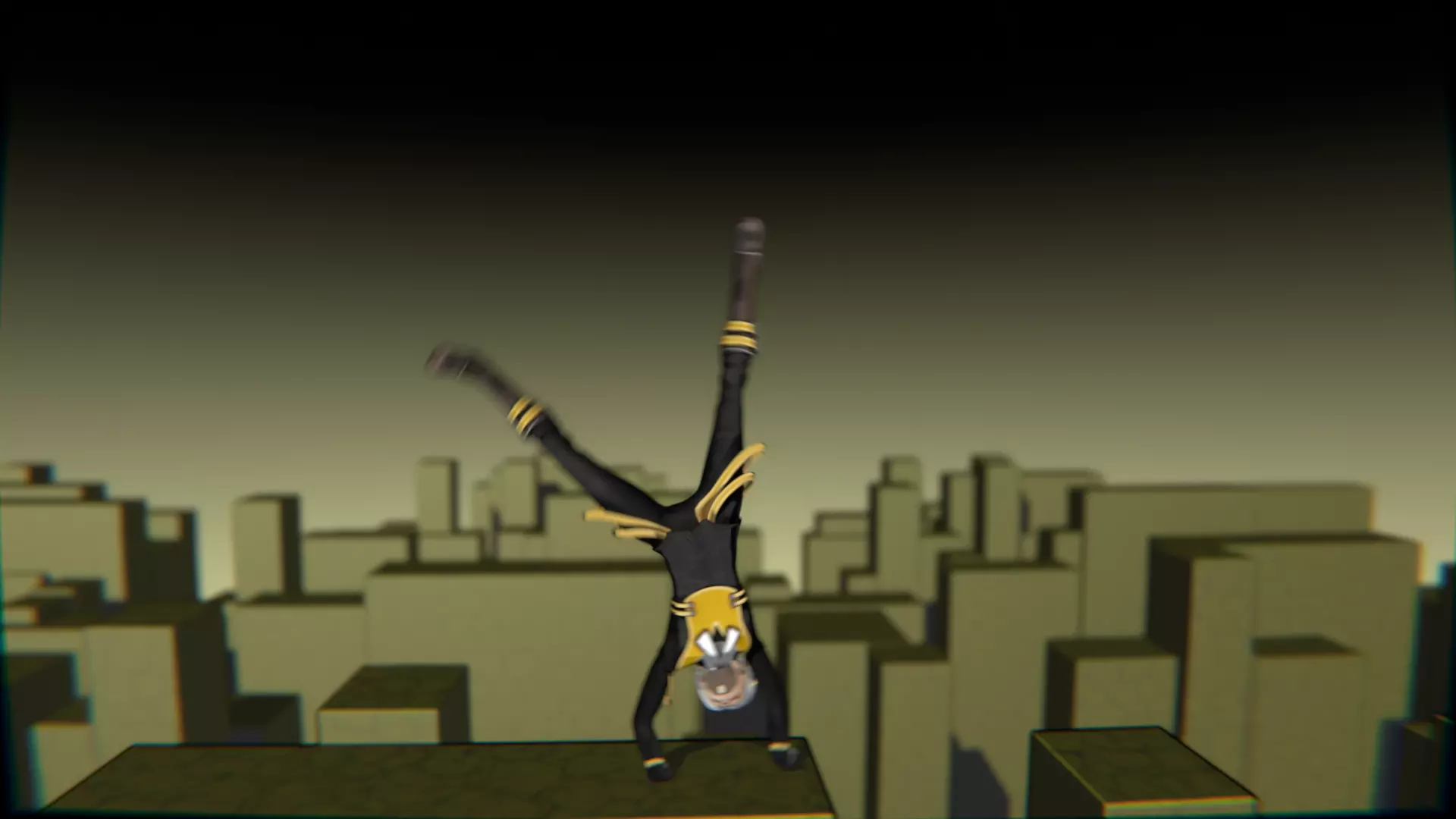 Neko Male Character Acrobatic Stunt animation Low-poly 3D model_13