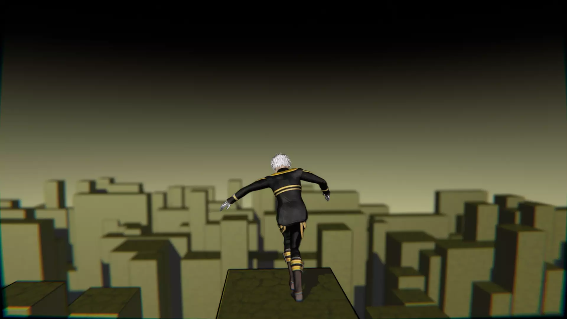 Neko Male Character Acrobatic Stunt animation Low-poly 3D model_16