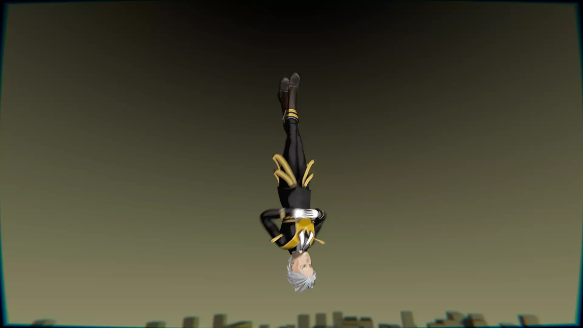 Neko Male Character Acrobatic Stunt animation Low-poly 3D model_30