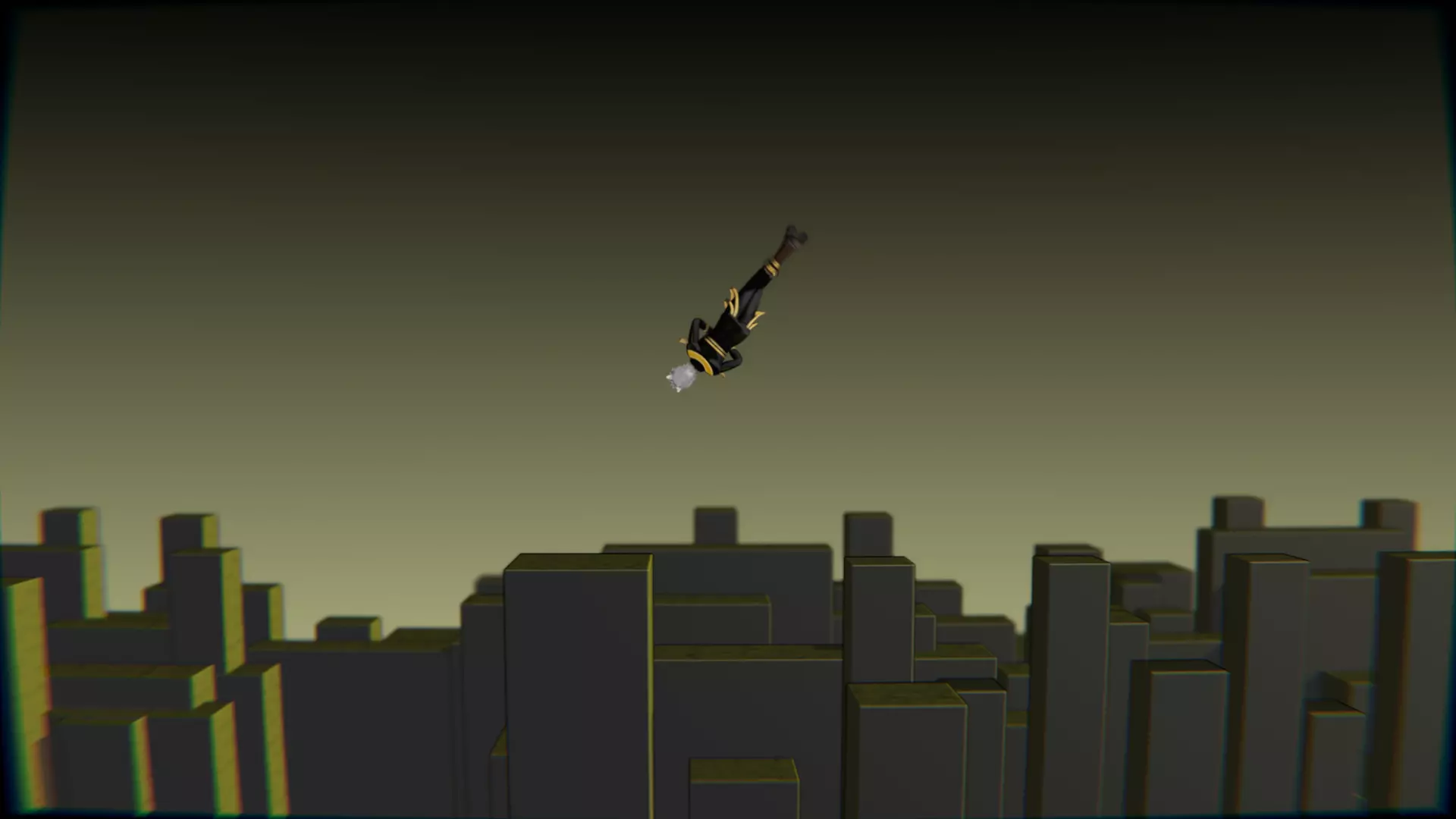 Neko Male Character Acrobatic Stunt animation Low-poly 3D model_23