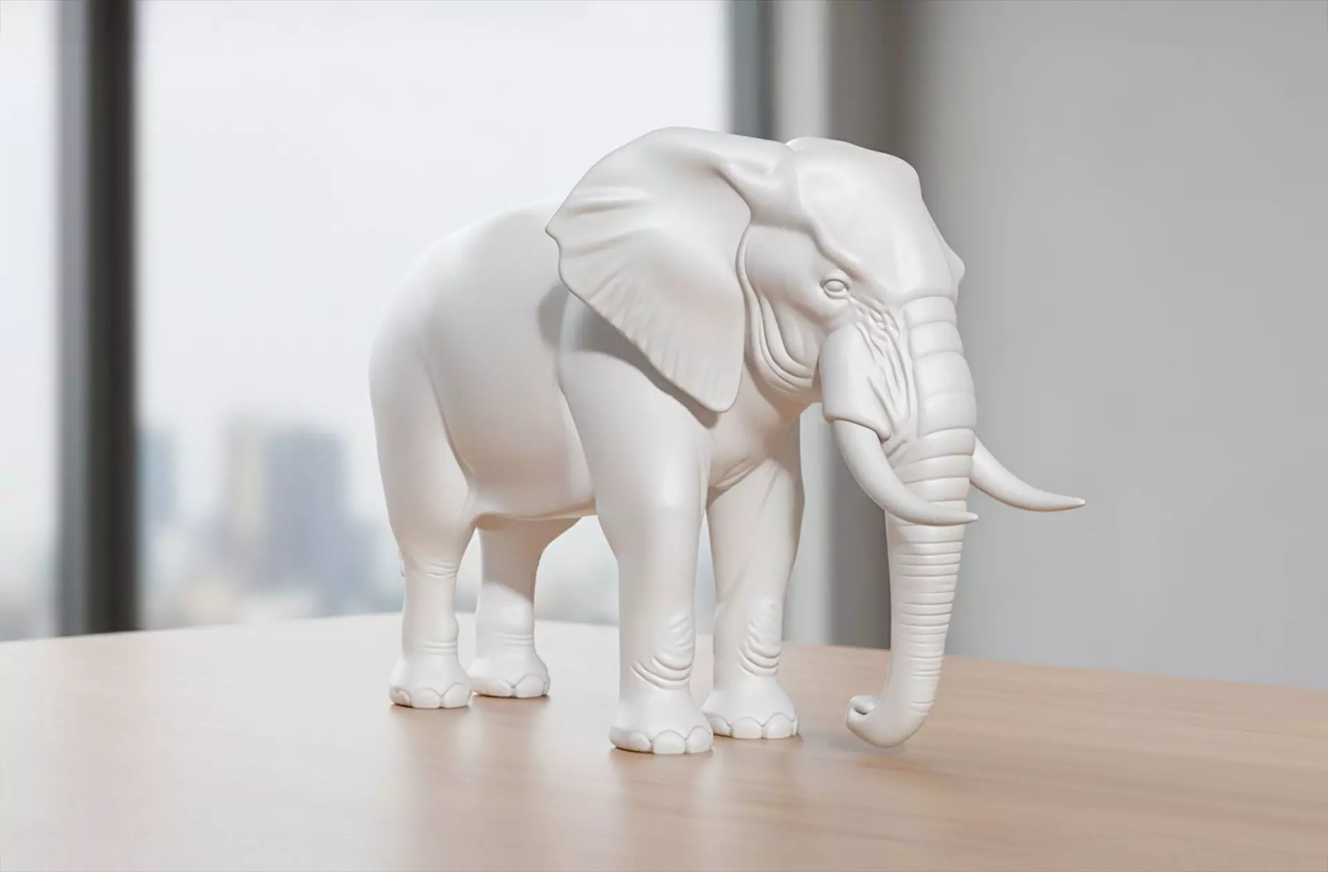 Realistic Elephant 3D Printable 3D print model_0