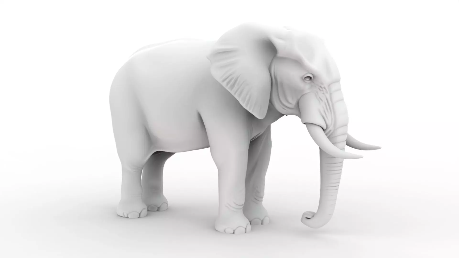 Realistic Elephant 3D Printable 3D print model_3
