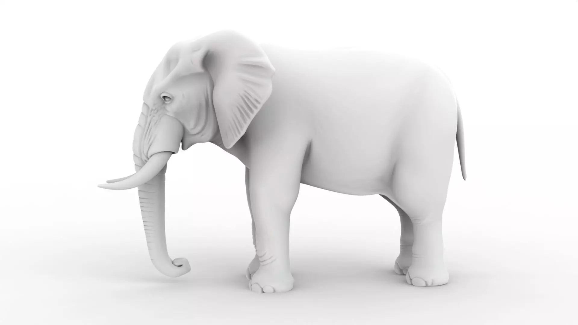 Realistic Elephant 3D Printable 3D print model_4