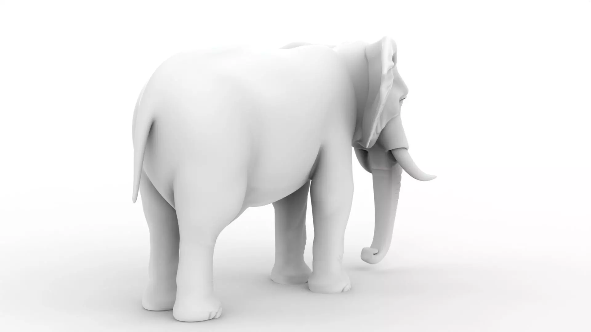 Realistic Elephant 3D Printable 3D print model_1