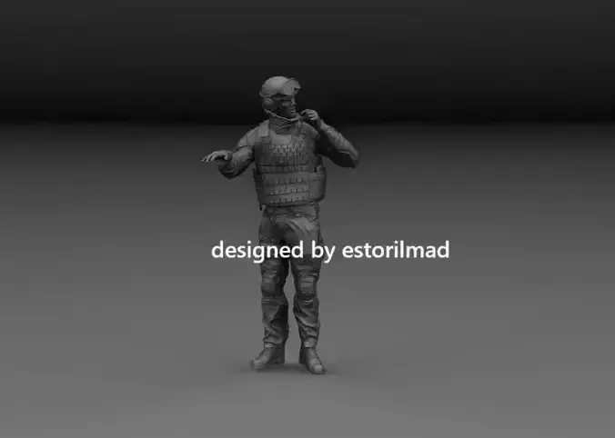 GERMAN BUNDESWEHR LEOPARD TANK CREW v2 3D print model