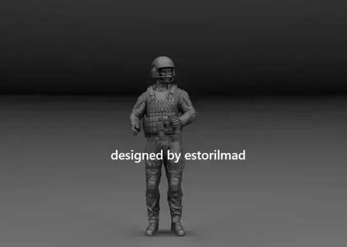 GERMAN BUNDESWEHR LEOPARD TANK CREW v4 3D print model