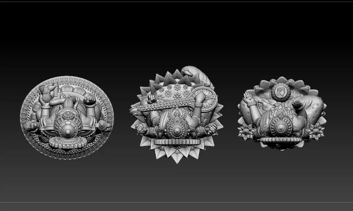 Laxmi Ganesh Saraswati  3D print model 3D print model_15
