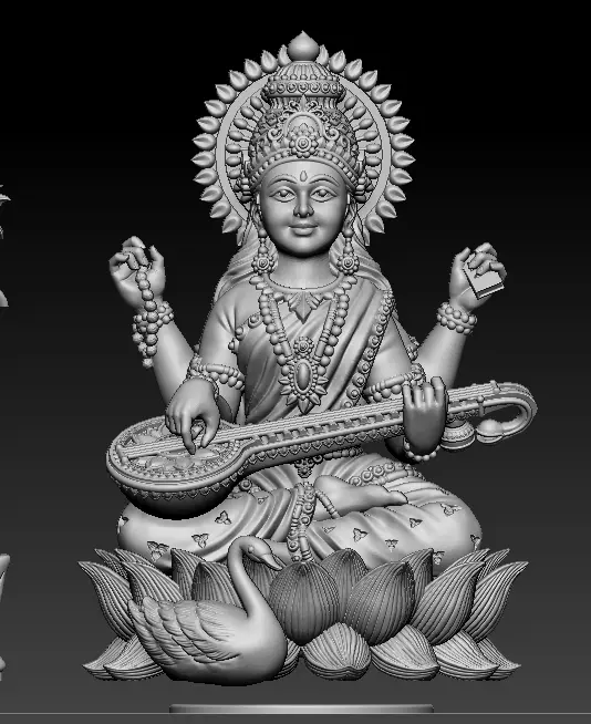 Laxmi Ganesh Saraswati  3D print model 3D print model_6
