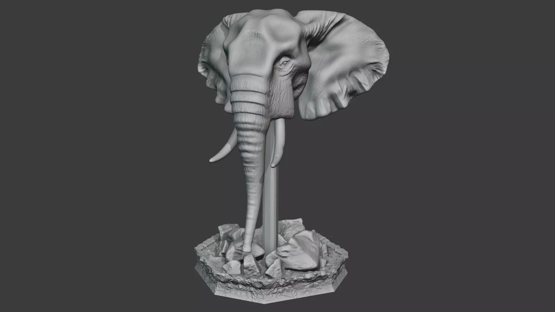 Elephant Head 3D print model
