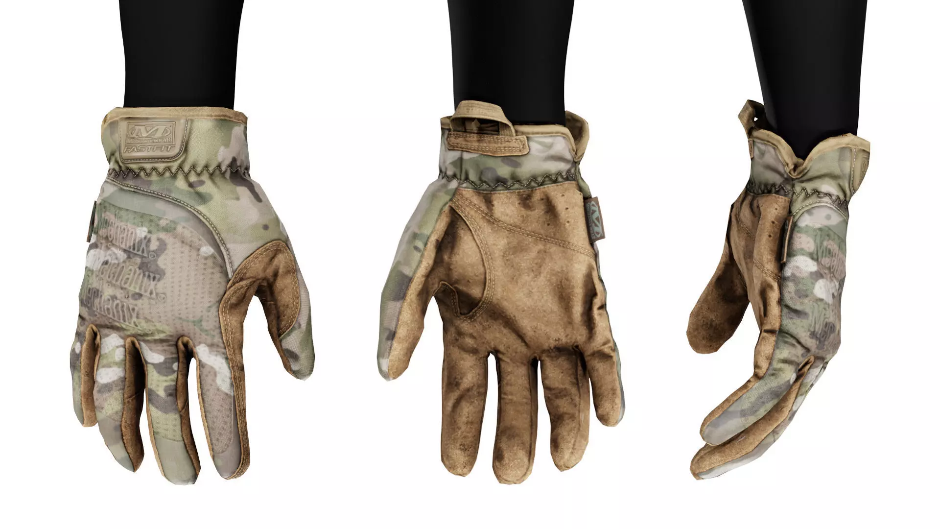 MECHANIX FASTFIT GLOVES Low-poly 3D model_1