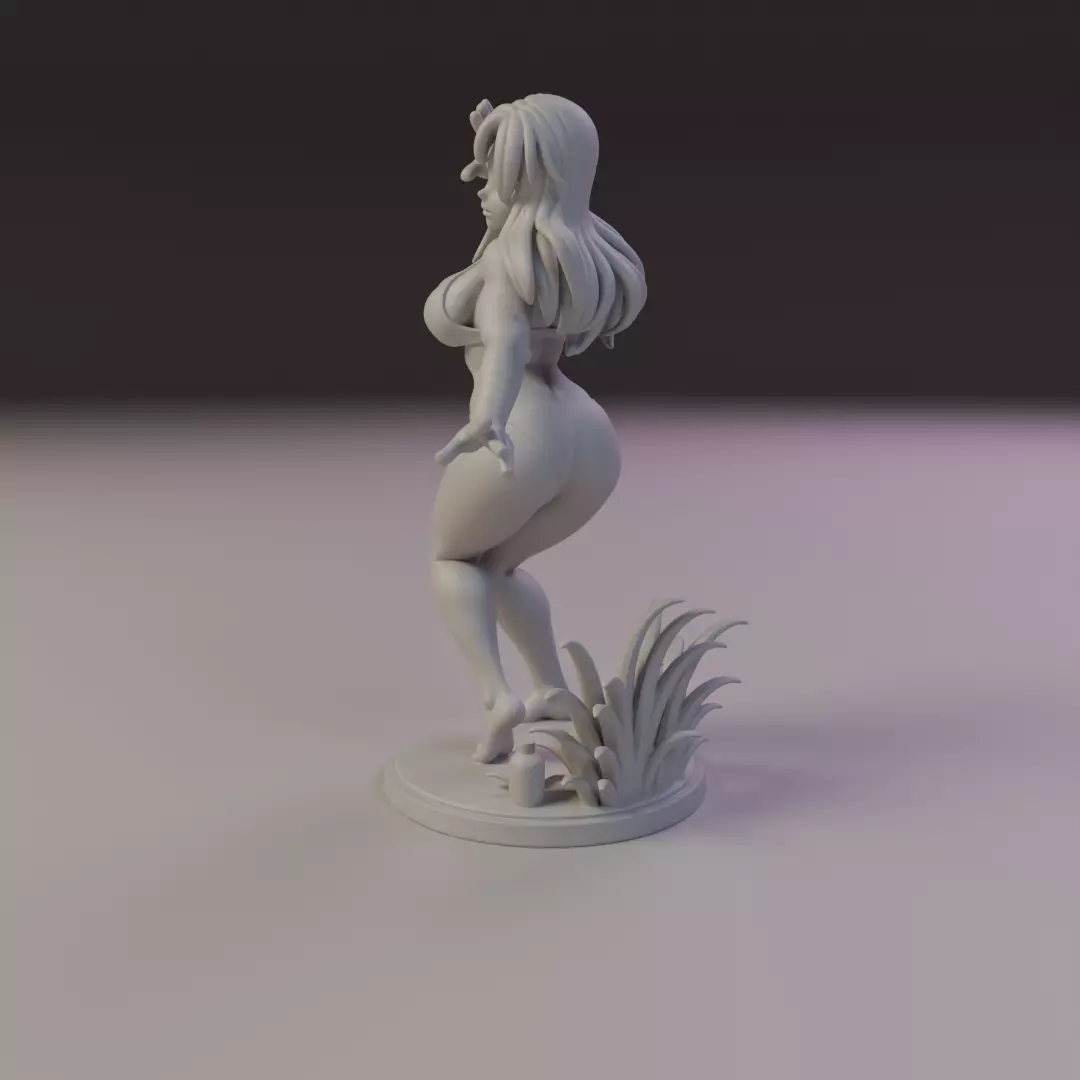 beach bikini pin-up 3D print model_9