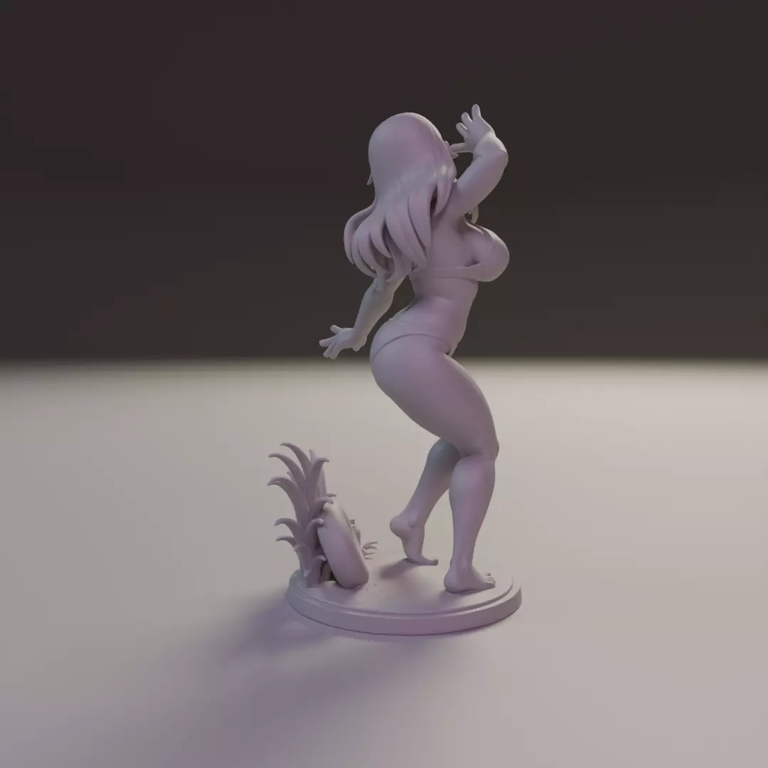 beach bikini pin-up 3D print model_5
