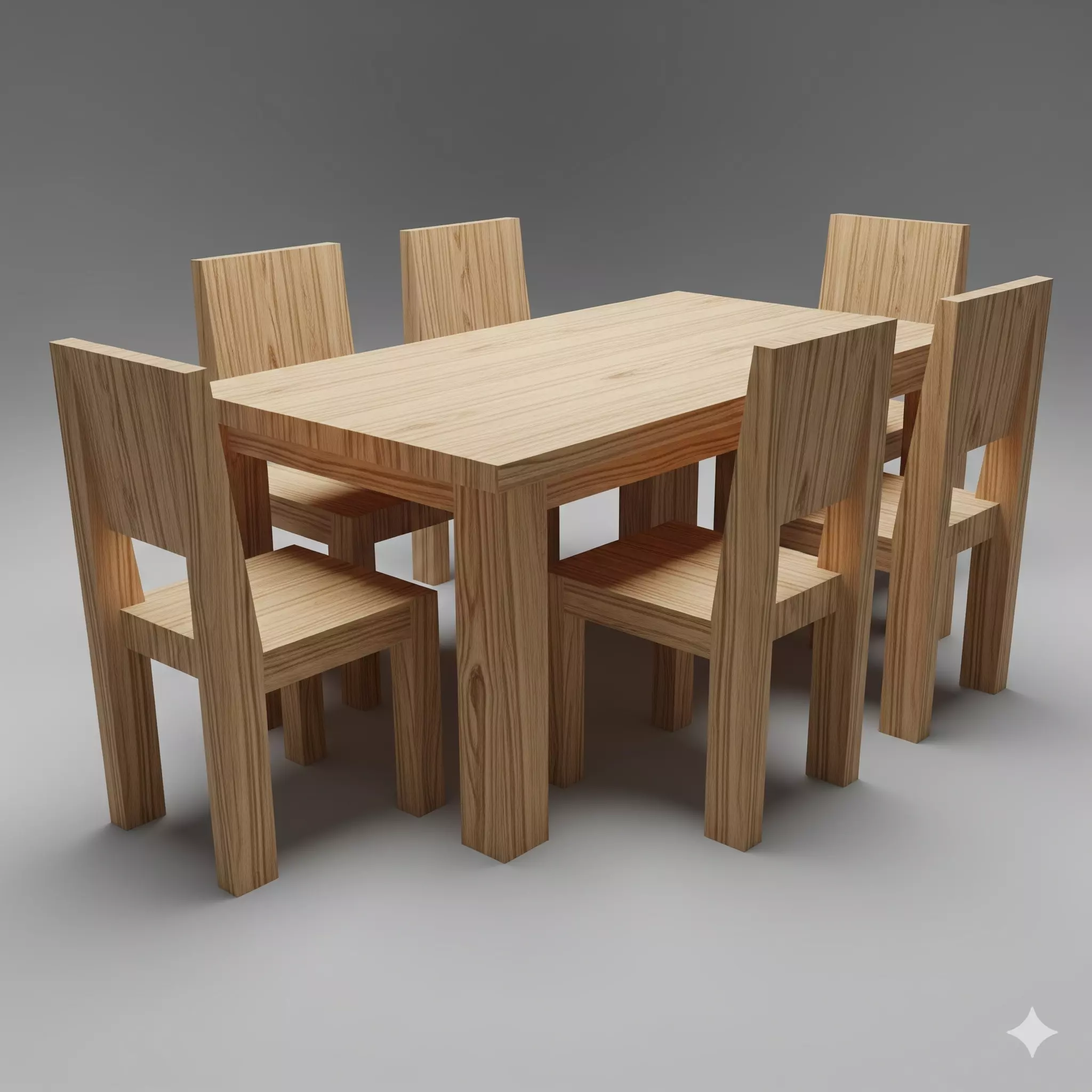 Wooden Dining Table 3D print model
