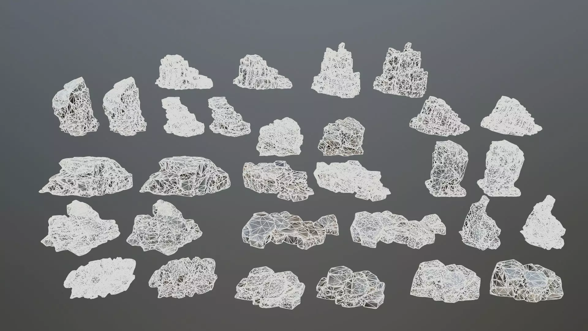 sea rocks Low-poly 3D model_33