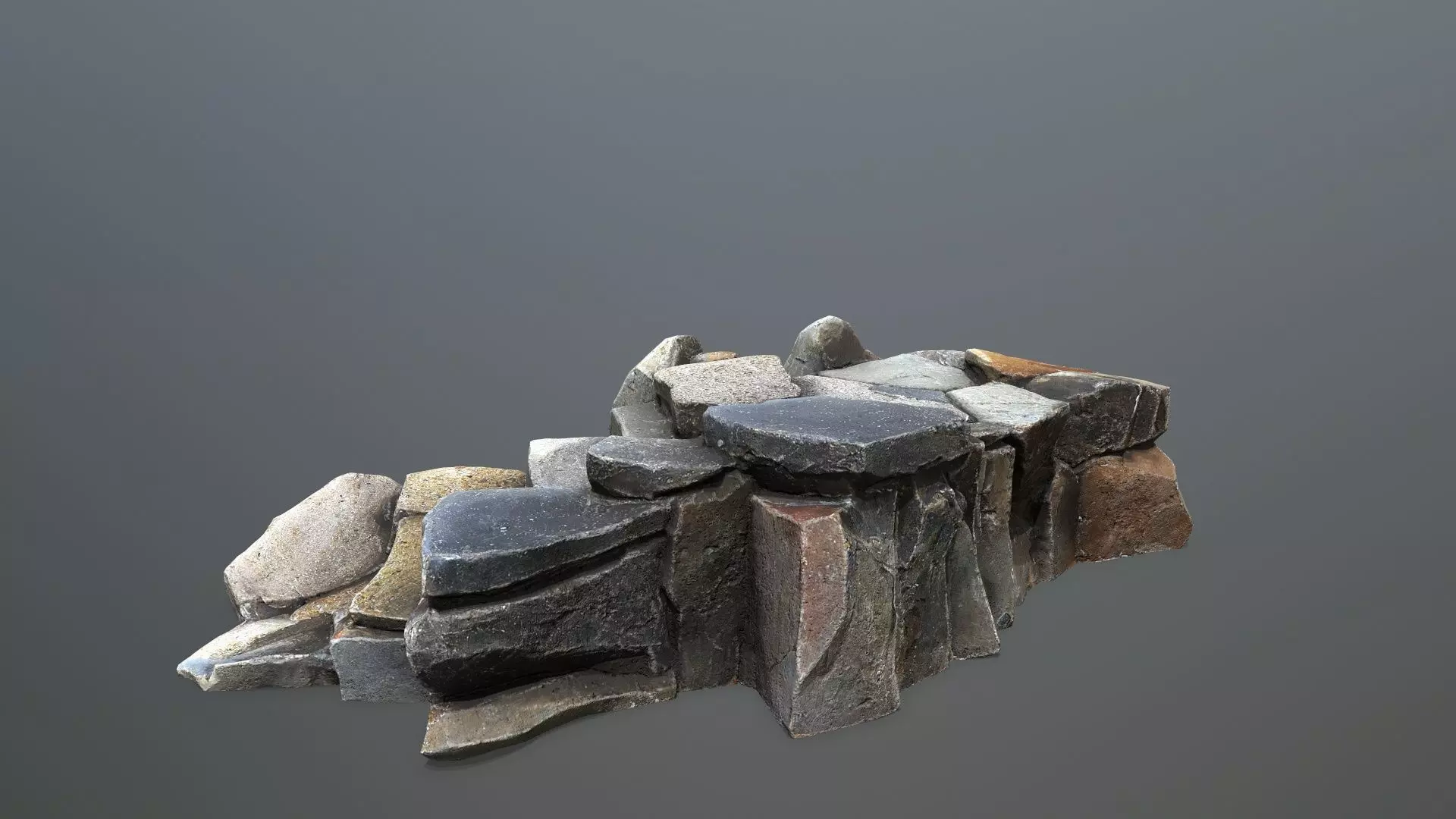 sea rocks Low-poly 3D model_30
