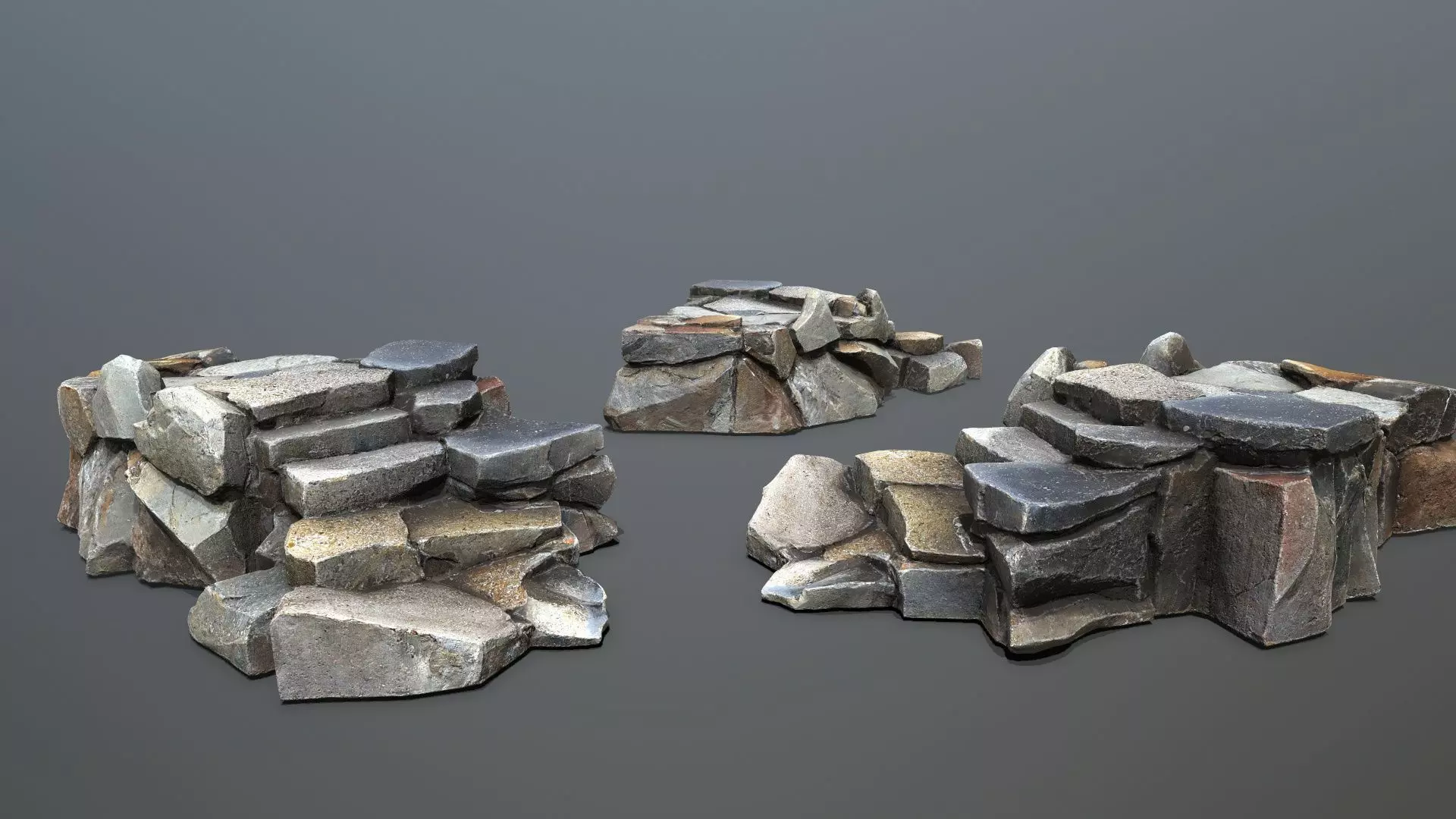 sea rocks Low-poly 3D model_14