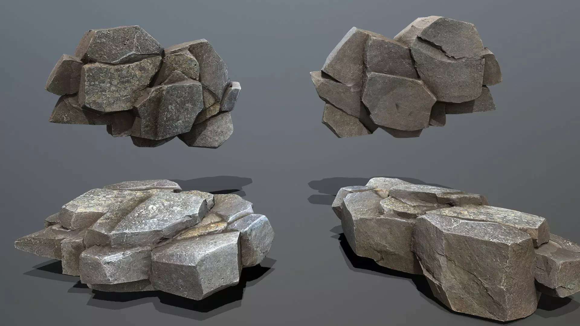 sea rocks Low-poly 3D model_11