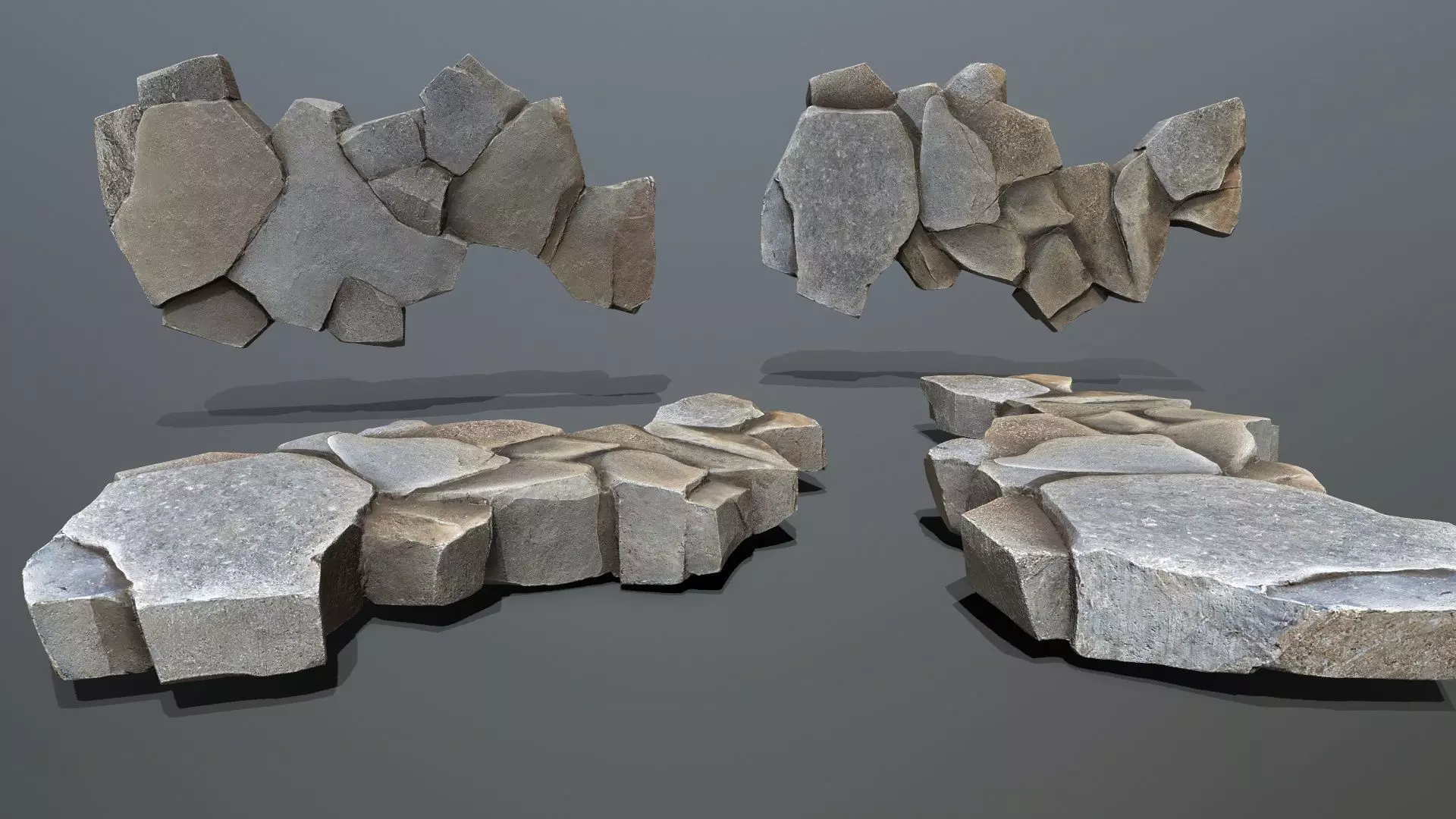 sea rocks Low-poly 3D model_15