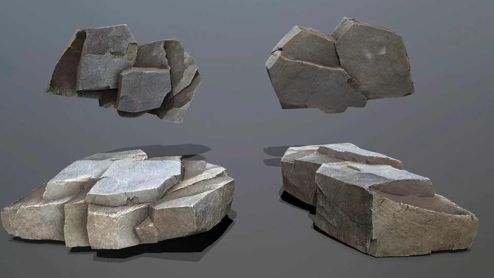 sea rocks Low-poly 3D model_12