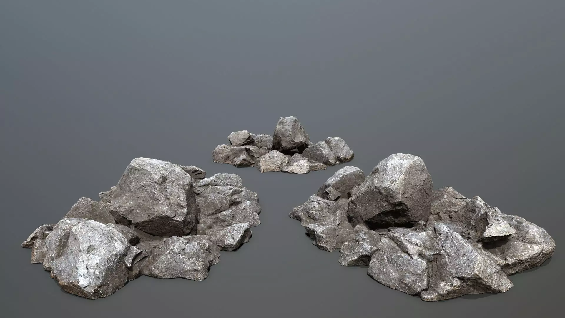sea rocks Low-poly 3D model_2