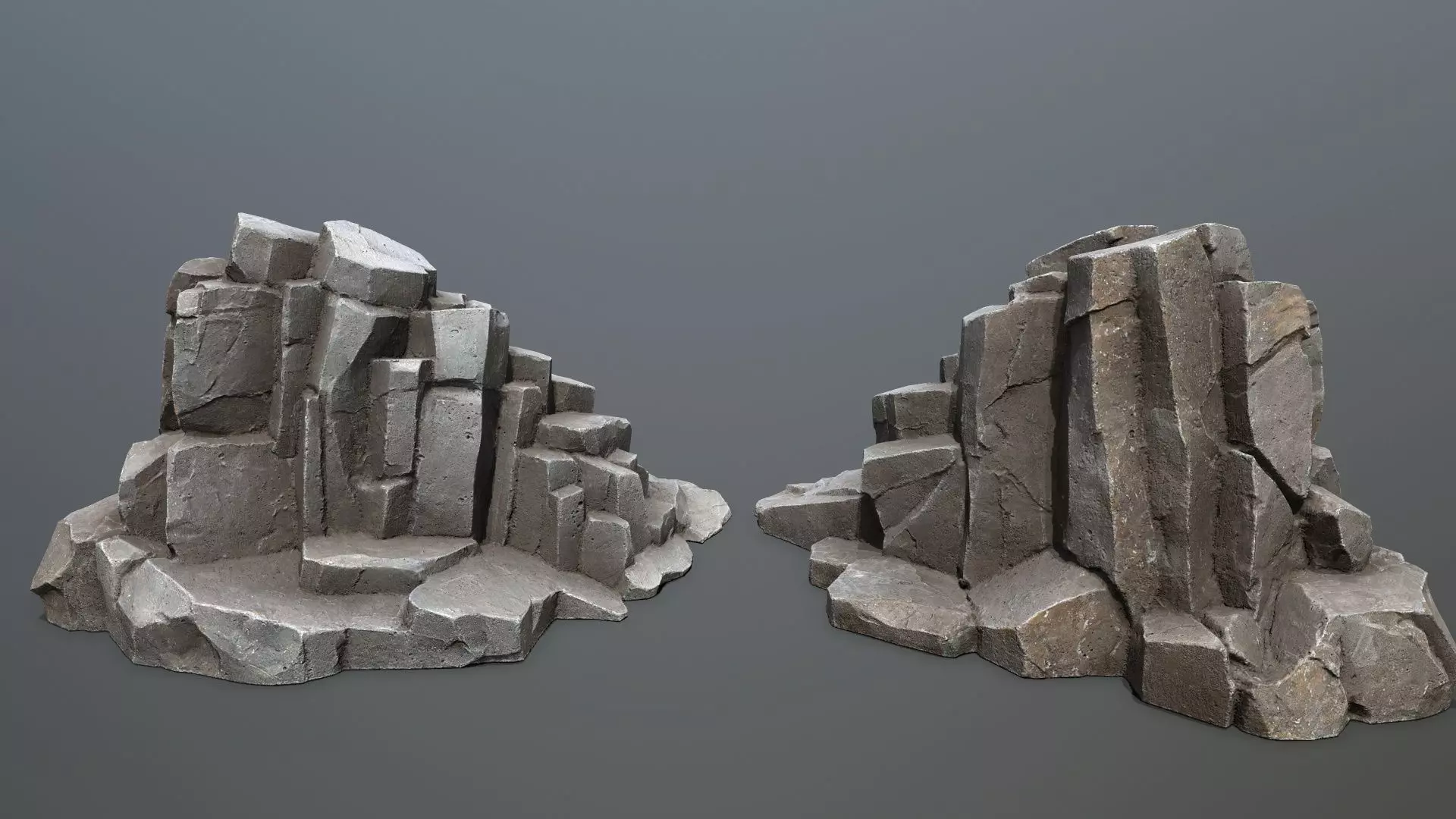 sea rocks Low-poly 3D model_5