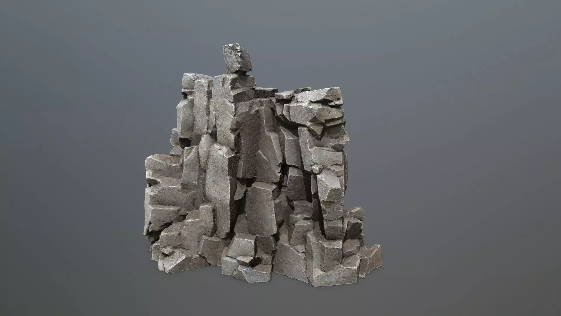 sea rocks Low-poly 3D model_17