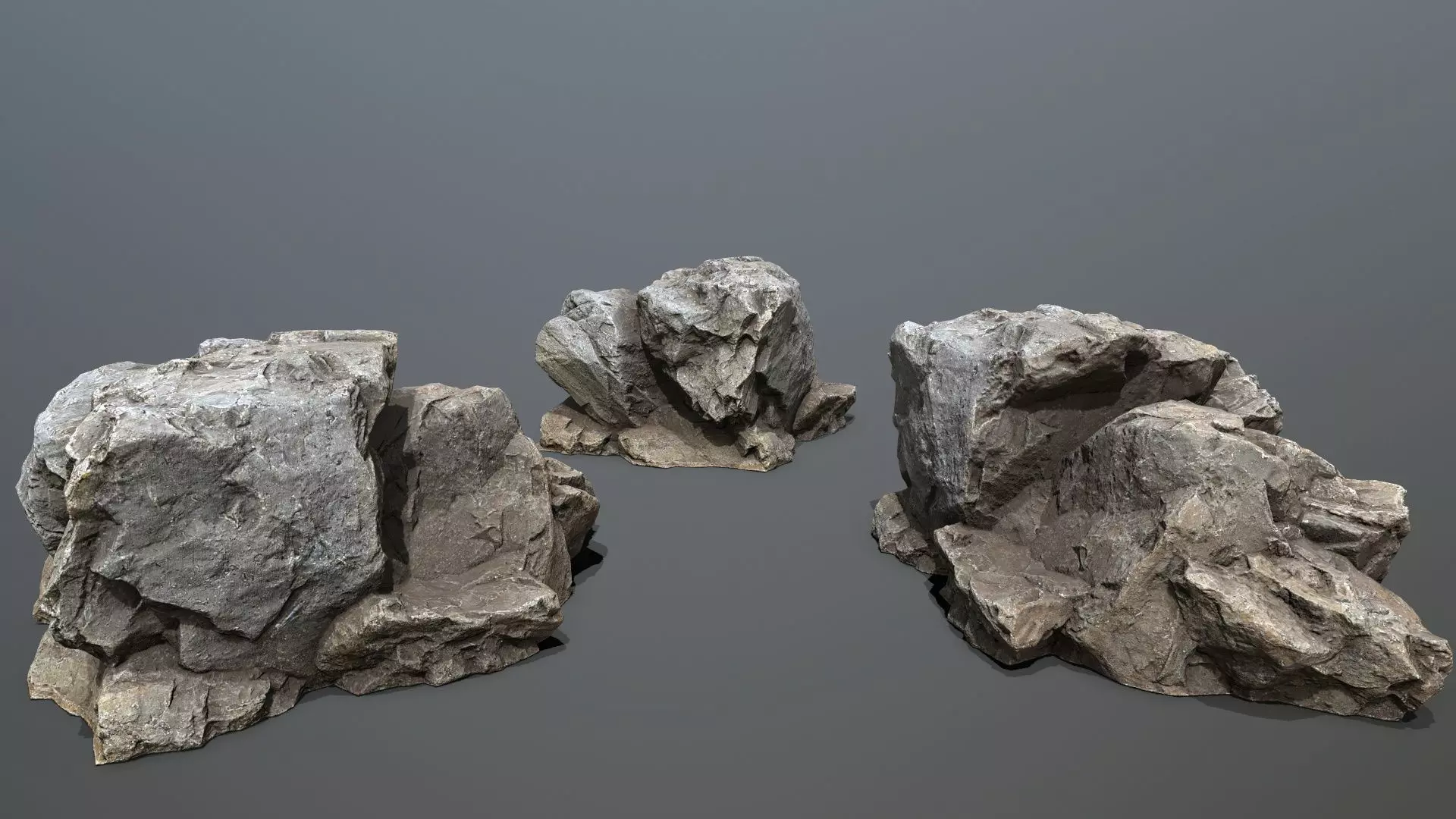 sea rocks Low-poly 3D model_10