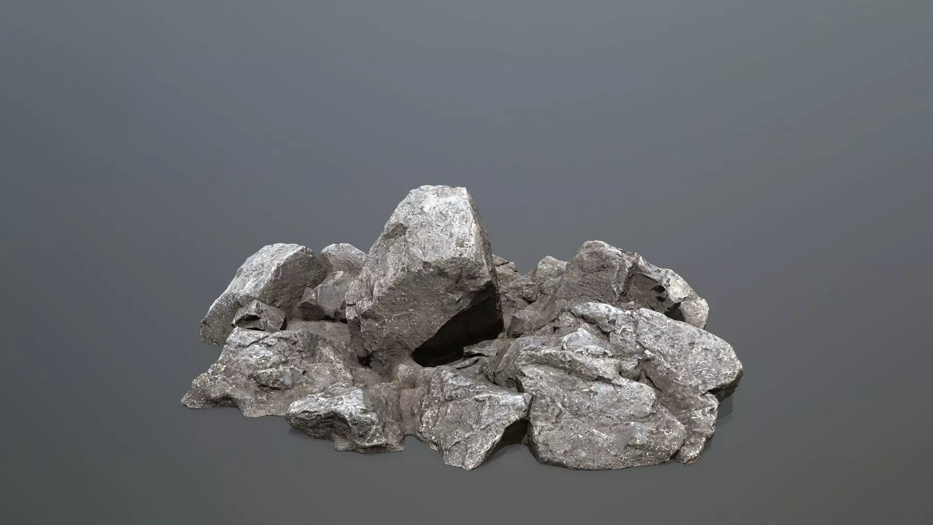 sea rocks Low-poly 3D model_18