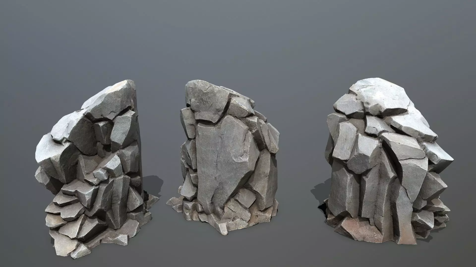 sea rocks Low-poly 3D model_9