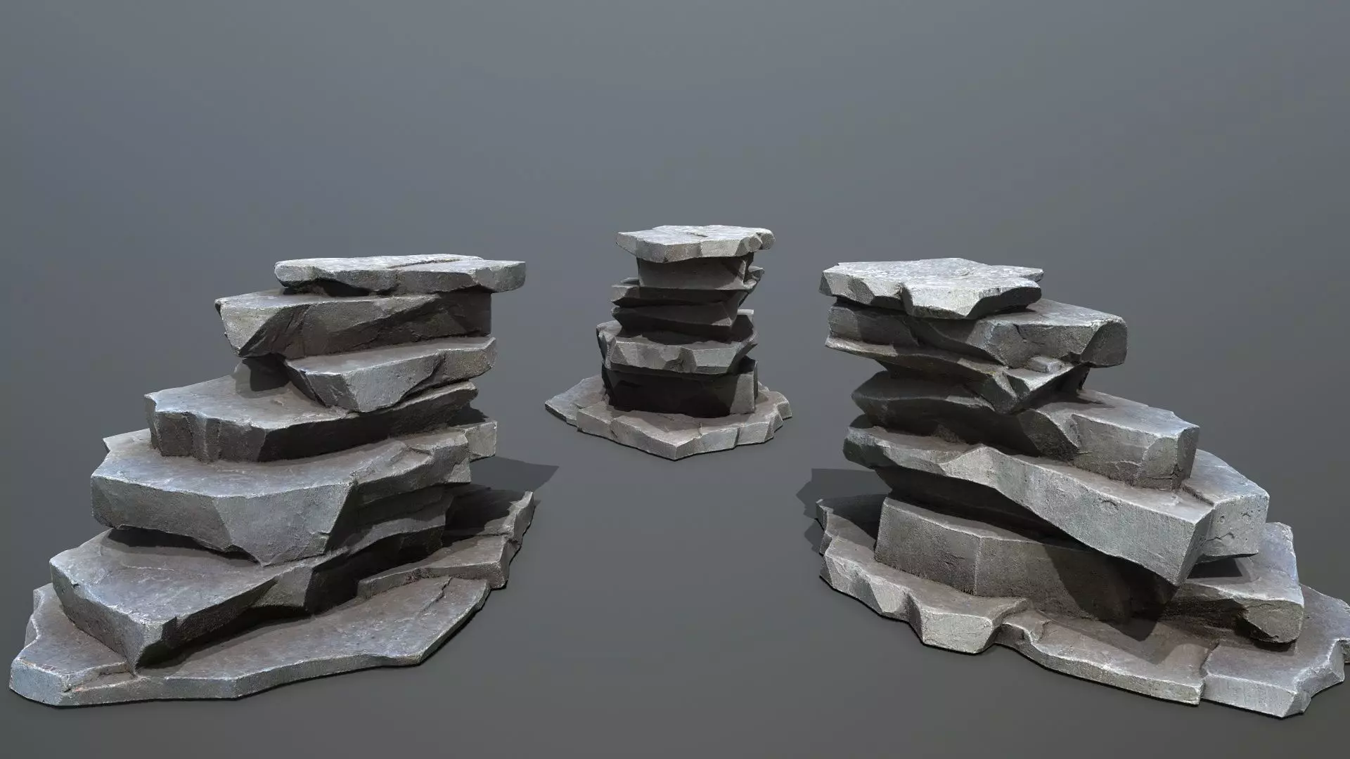 sea rocks Low-poly 3D model_13