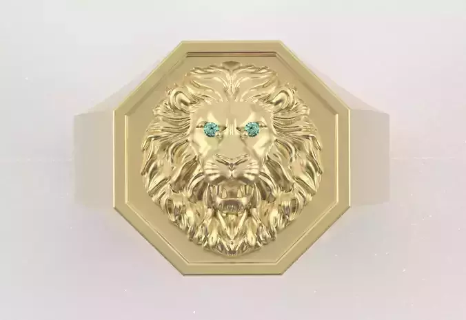 Lion Face Ring