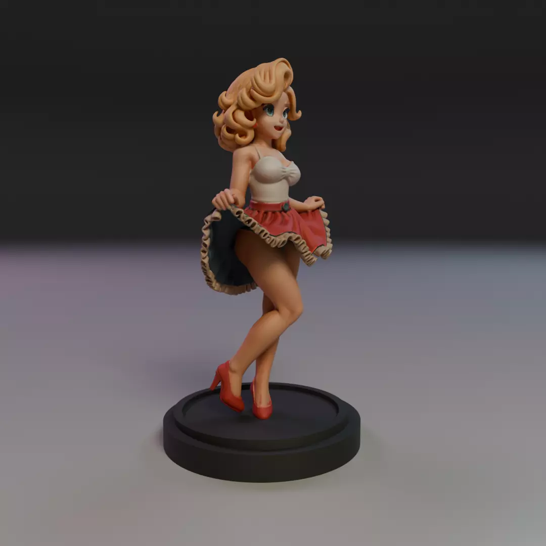 pin-up 3D print model_11