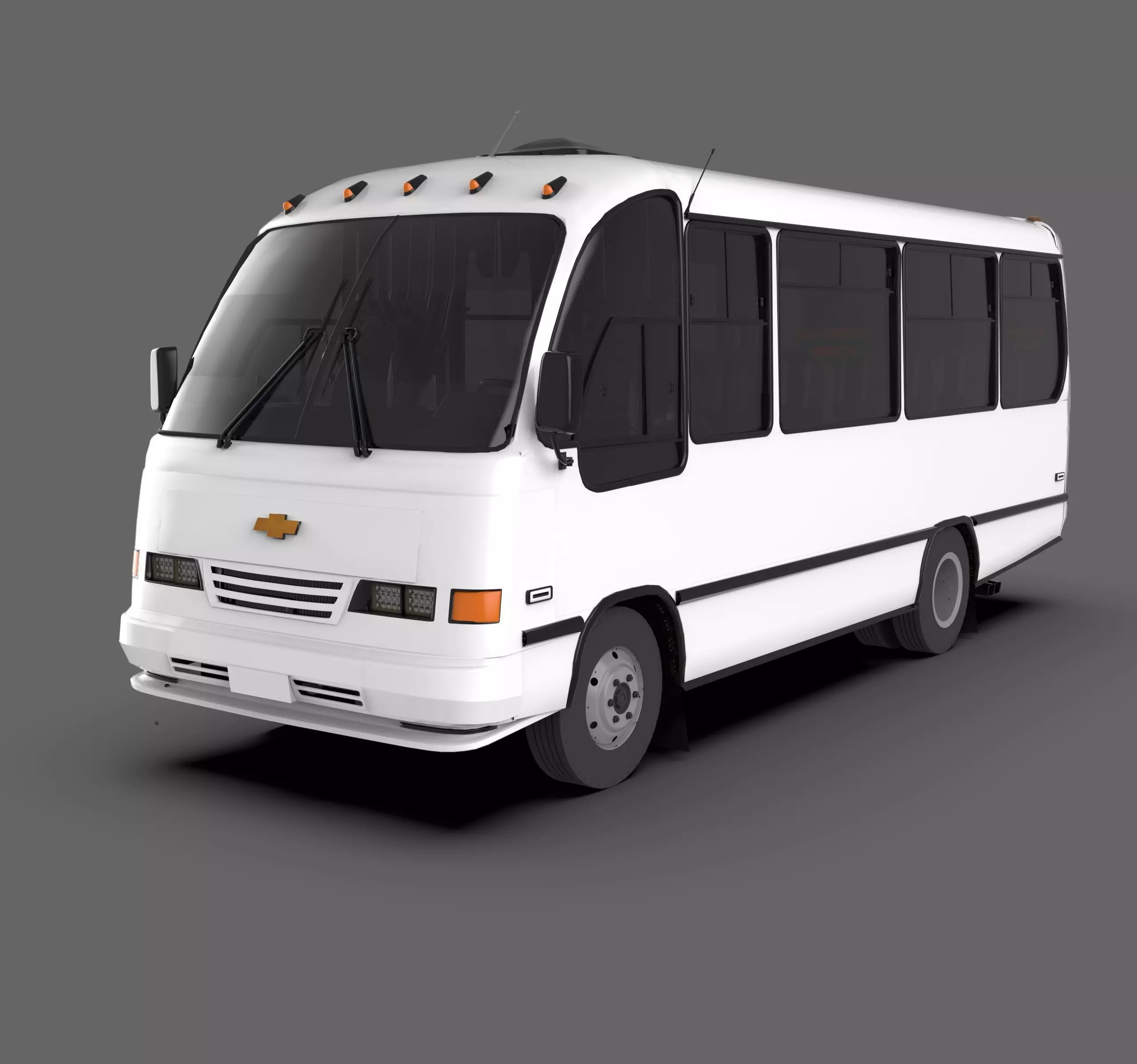 Isuzu NPR Bus Mid-Size Passenger Bus 3D model