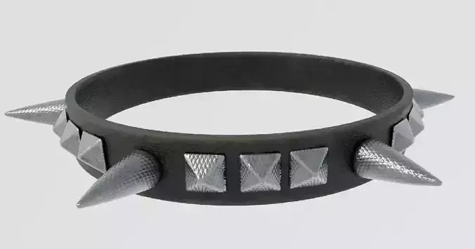 Low Poly studded necklace Low-poly 3D model