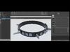 Low Poly studded necklace Low-poly 3D model_1