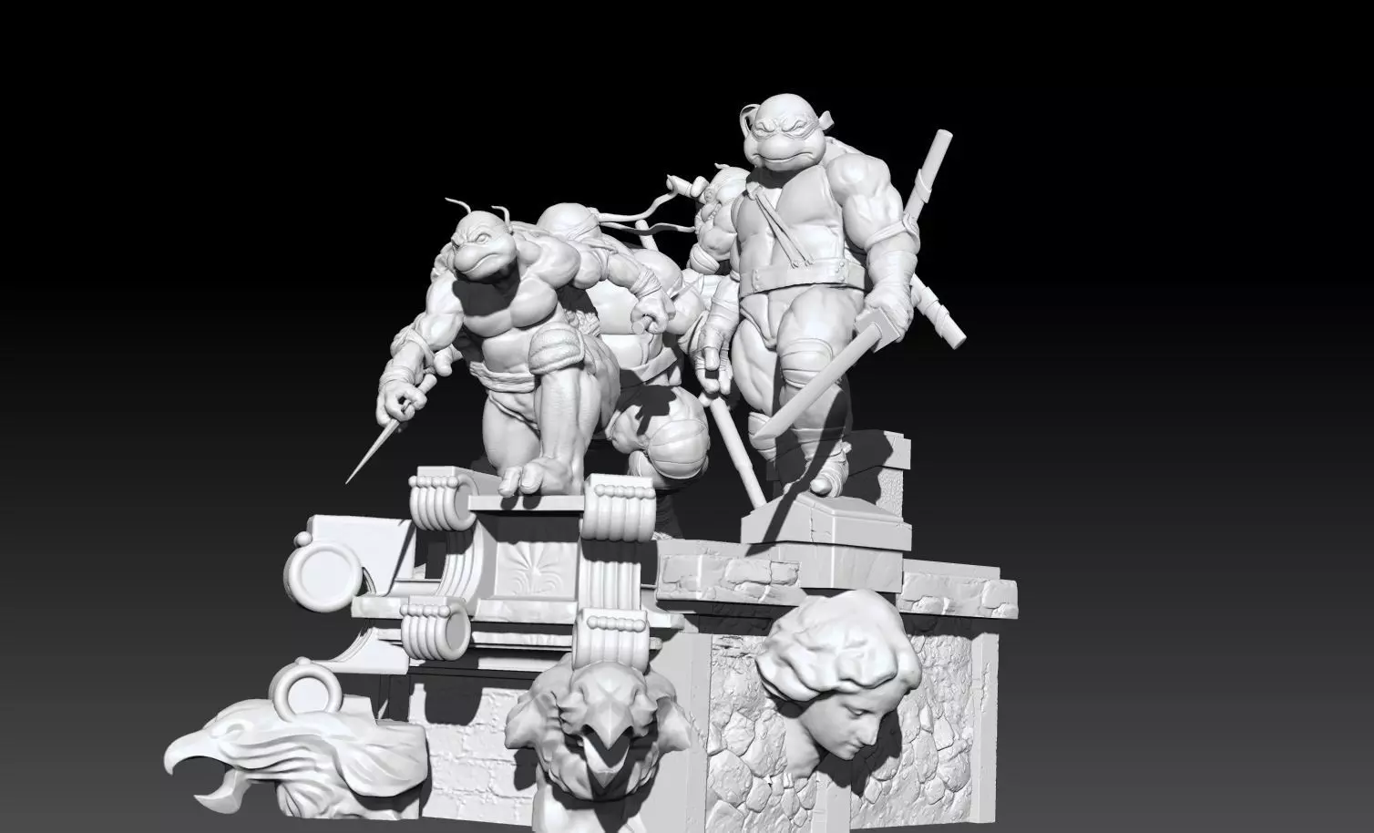 Ninja Turtles Dioram Fan art WinkyCollectibles 3D print model_3