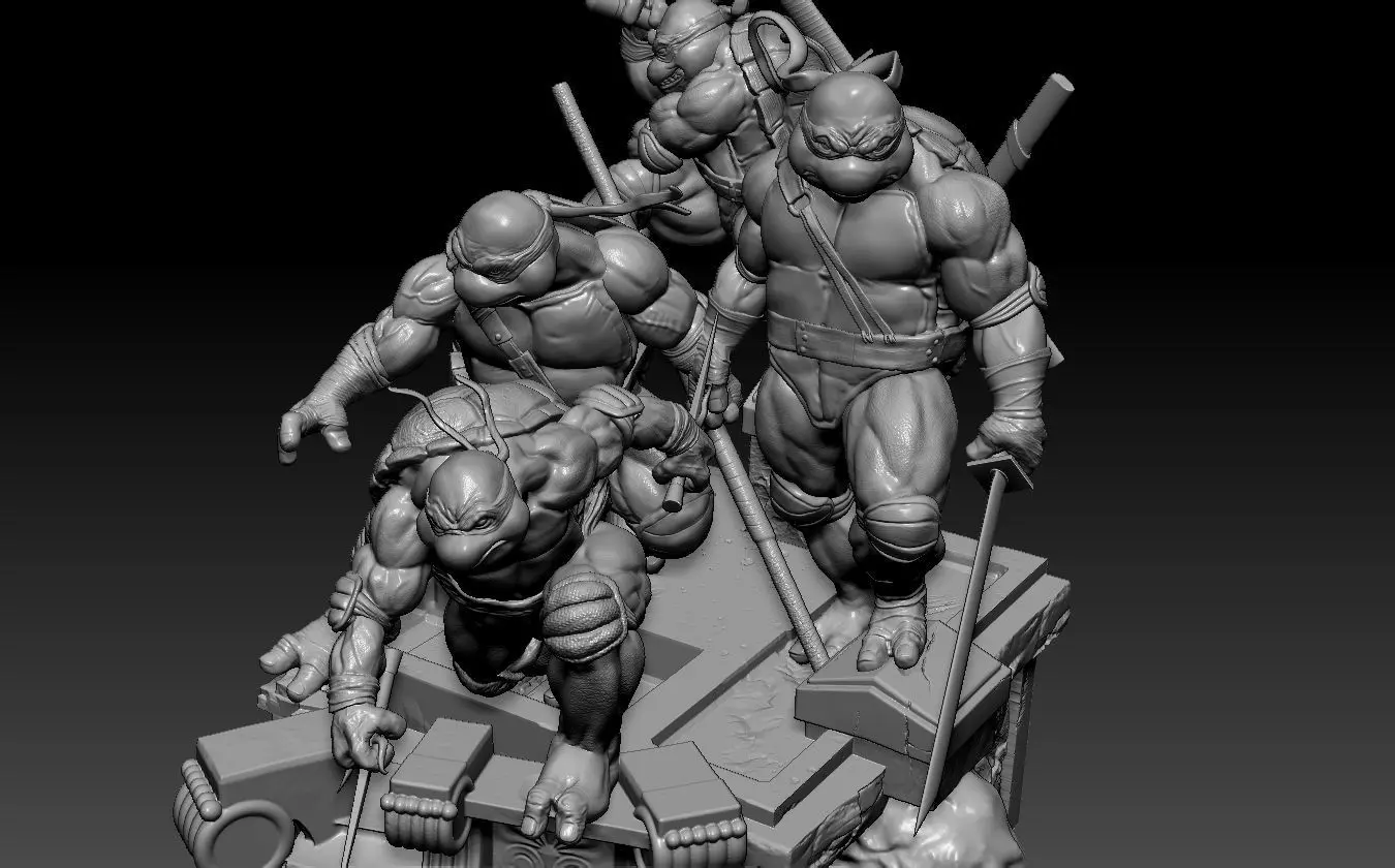 Ninja Turtles Dioram Fan art WinkyCollectibles 3D print model_8