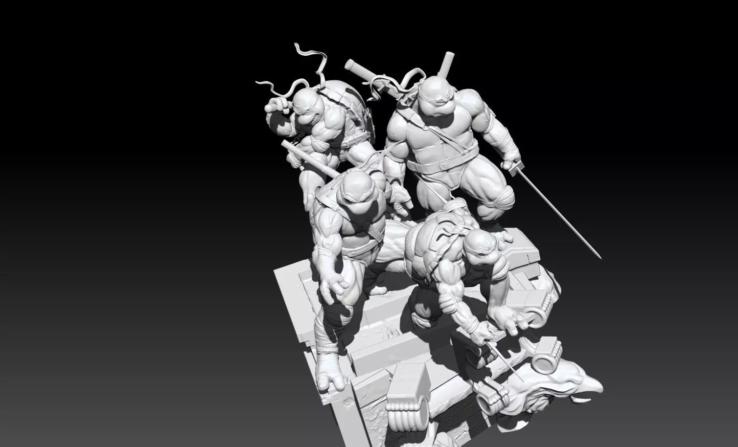 Ninja Turtles Dioram Fan art WinkyCollectibles 3D print model_4