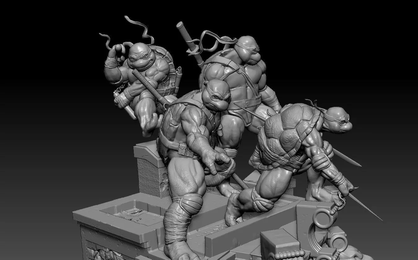 Ninja Turtles Dioram Fan art WinkyCollectibles 3D print model_10