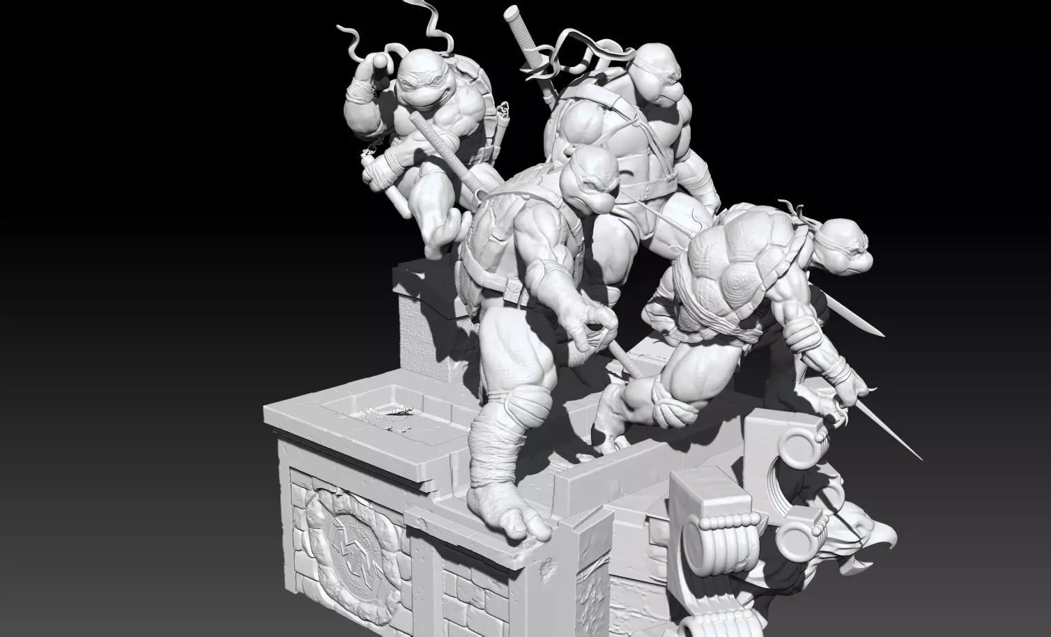 Ninja Turtles Dioram Fan art WinkyCollectibles 3D print model_2