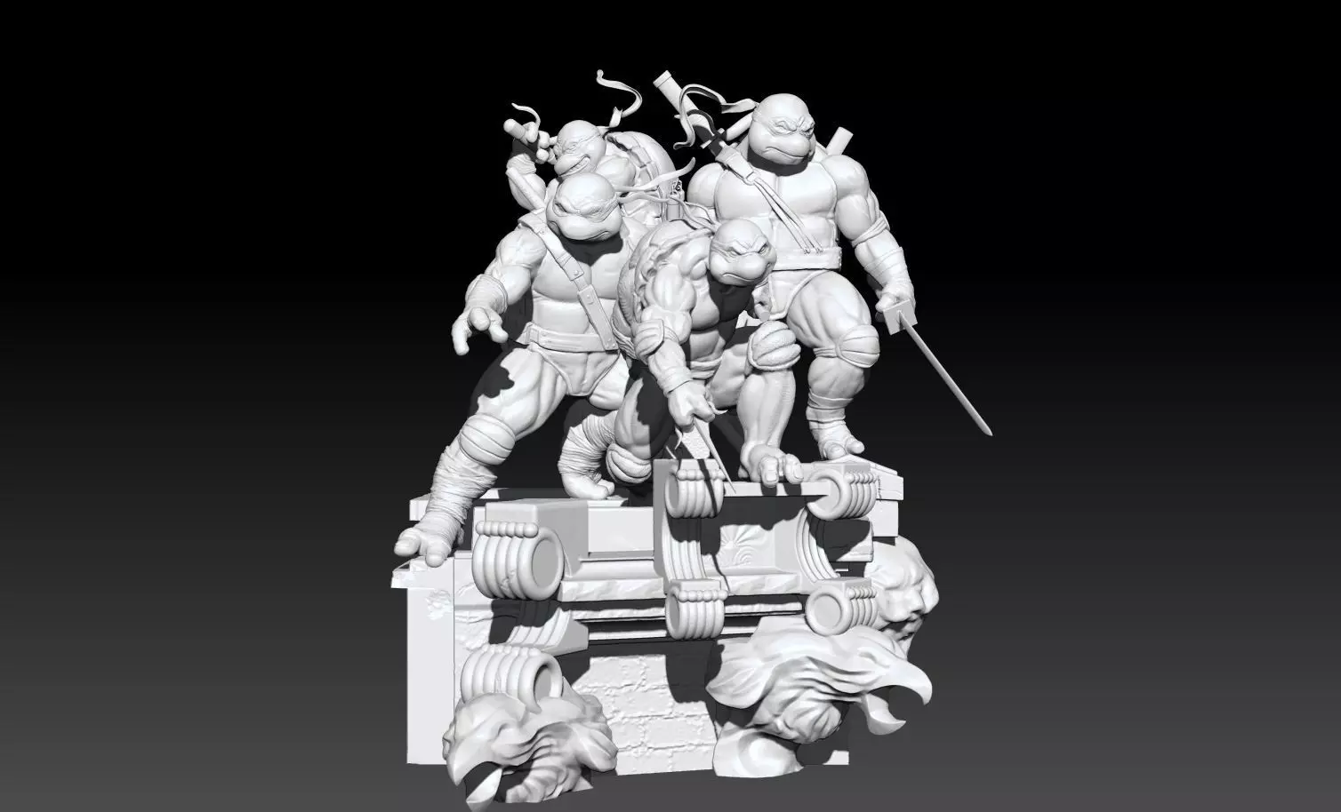 Ninja Turtles Dioram Fan art WinkyCollectibles 3D print model_1