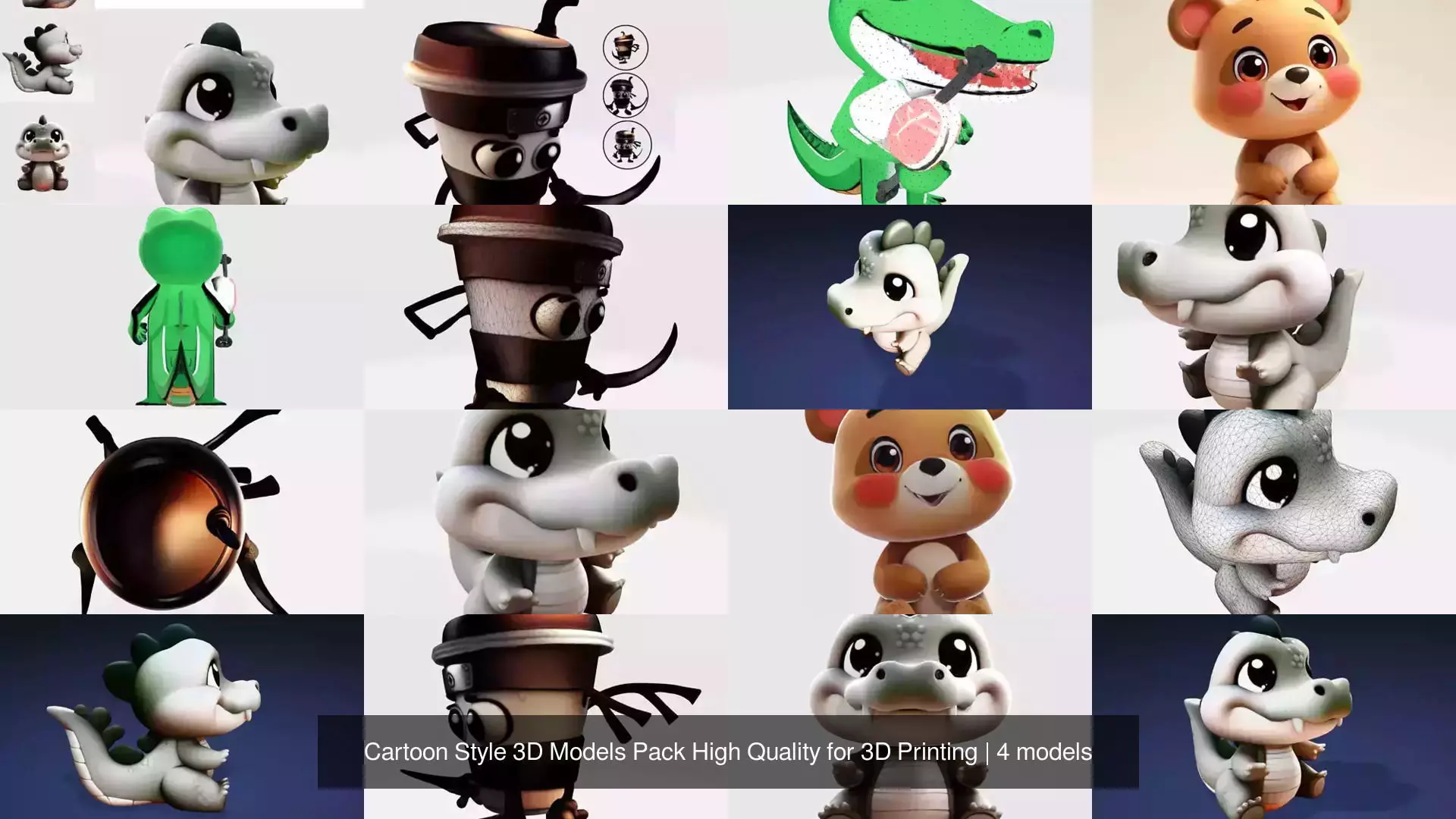 Cartoon Style 3D Models Pack High Quality for 3D Printing 3D Model Collection_0