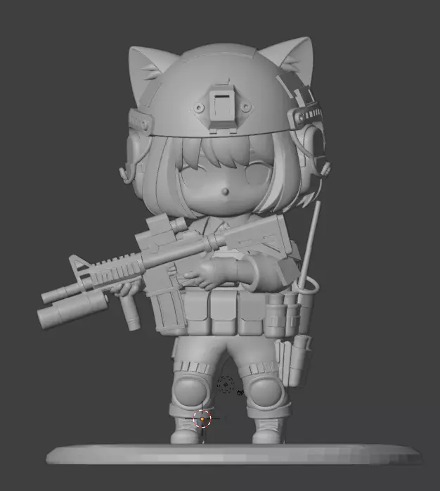 Arm gum kidcat soldier Figure STL 3D Printable for Collectors 3D print model