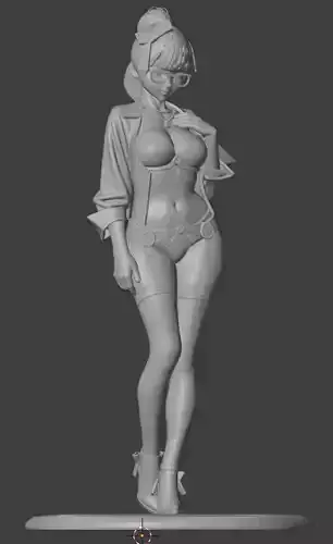 Basic elegant girl glases Figure STL 3D Printable Model