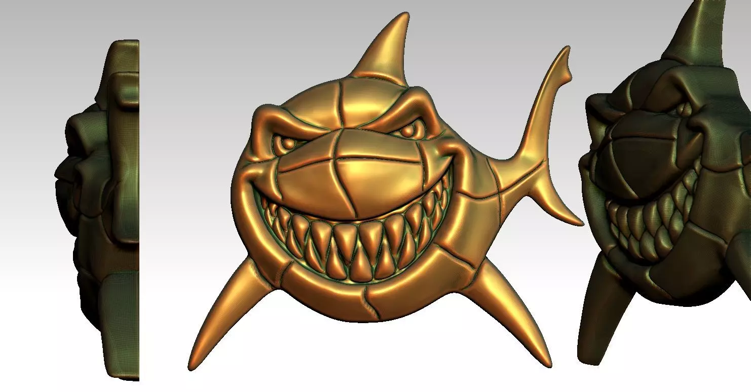 1 Shark CNC Relief Model 3D print model