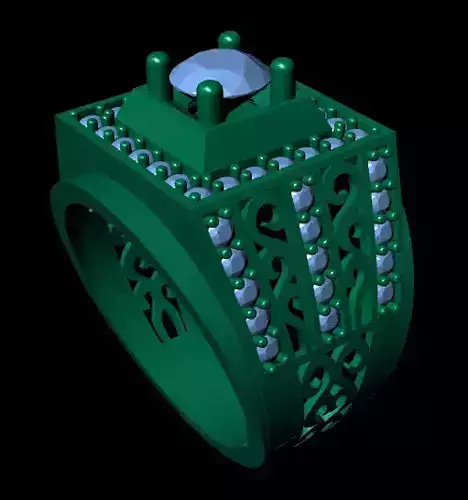 Diamonds Ring For men 3D