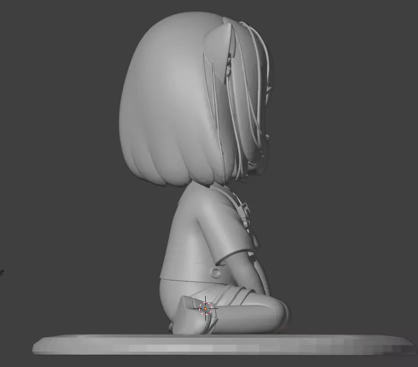 Cry cat Anime Girl Figure STL 3D Printable Model Free 3D print model_2