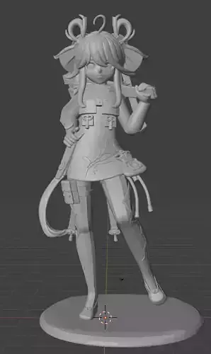 Anime Girl Figure STL 3D Printable Model for Collectors