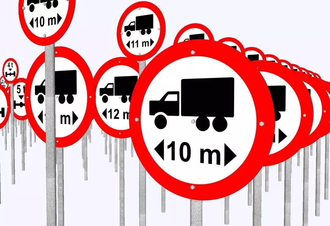 Brazilian Traffic Signs Pack - 892 3D Regulatory e Warning Signs 3D model_17